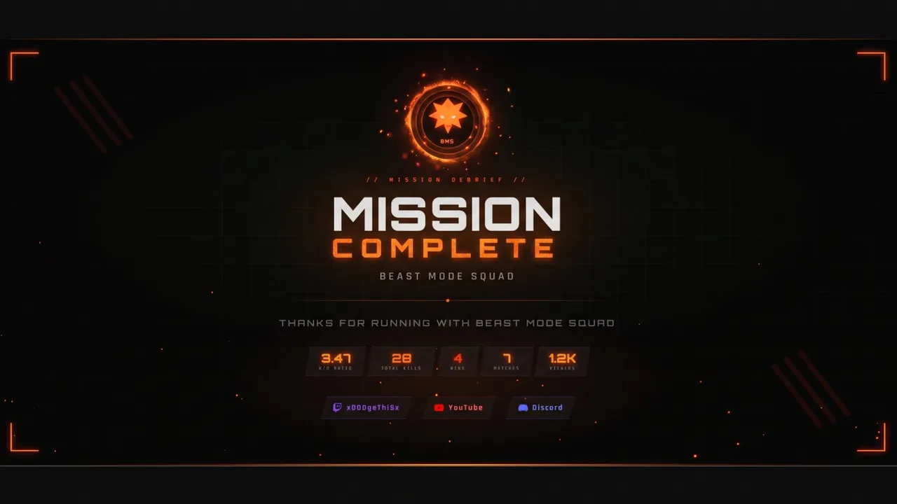 Custom ending screen design